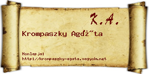 Krompaszky Agáta névjegykártya